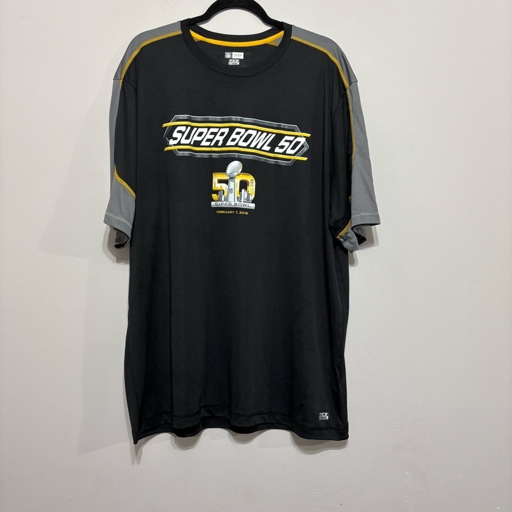 NFL Team Super Bowl‎ 50
Apparel Men's Black Short Sleeve Graphic Shirt Size XXL